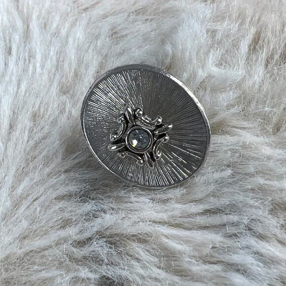 Vintage Avon Pin and Earring Set Earrings can be worn three ways Silver Metal - Picture 7 of 11